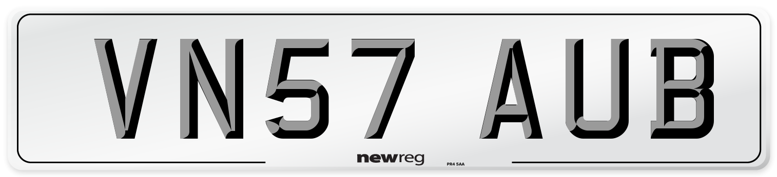 VN57 AUB Number Plate from New Reg